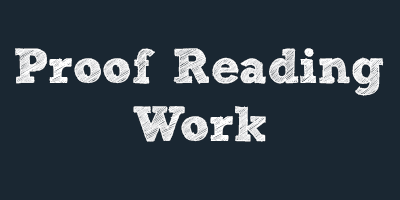 English Proof Reading Home Based Work